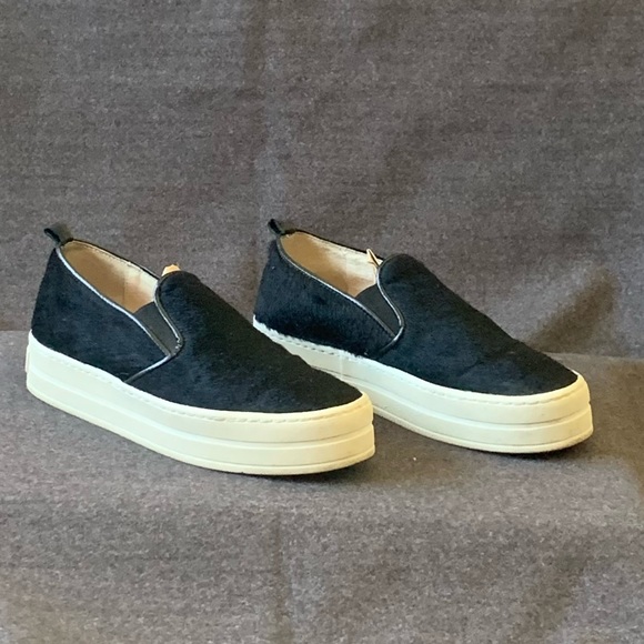Fred Segal Feet Black Cowhide Platform Sneakers - Picture 1 of 13